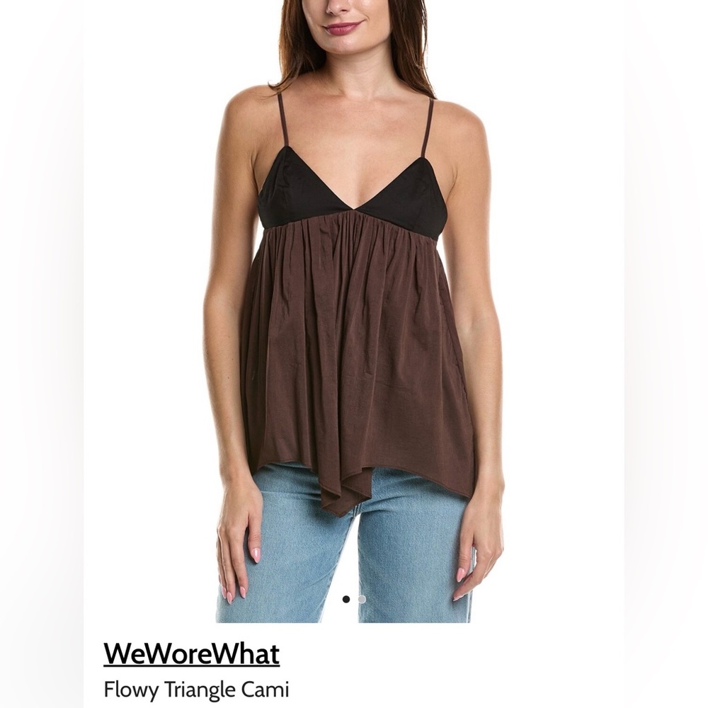 WeWoreWhat Black and Brown Camisole Top